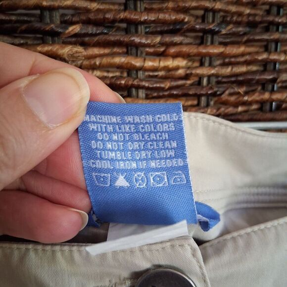 Title Nine Leaf Print Skirt Women 6 Tan Athleisure Skort Gorpcore Hiking Camping - Picture 9 of 10